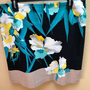 Tahari Floral Print Skirt